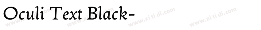 Oculi Text Black字体转换